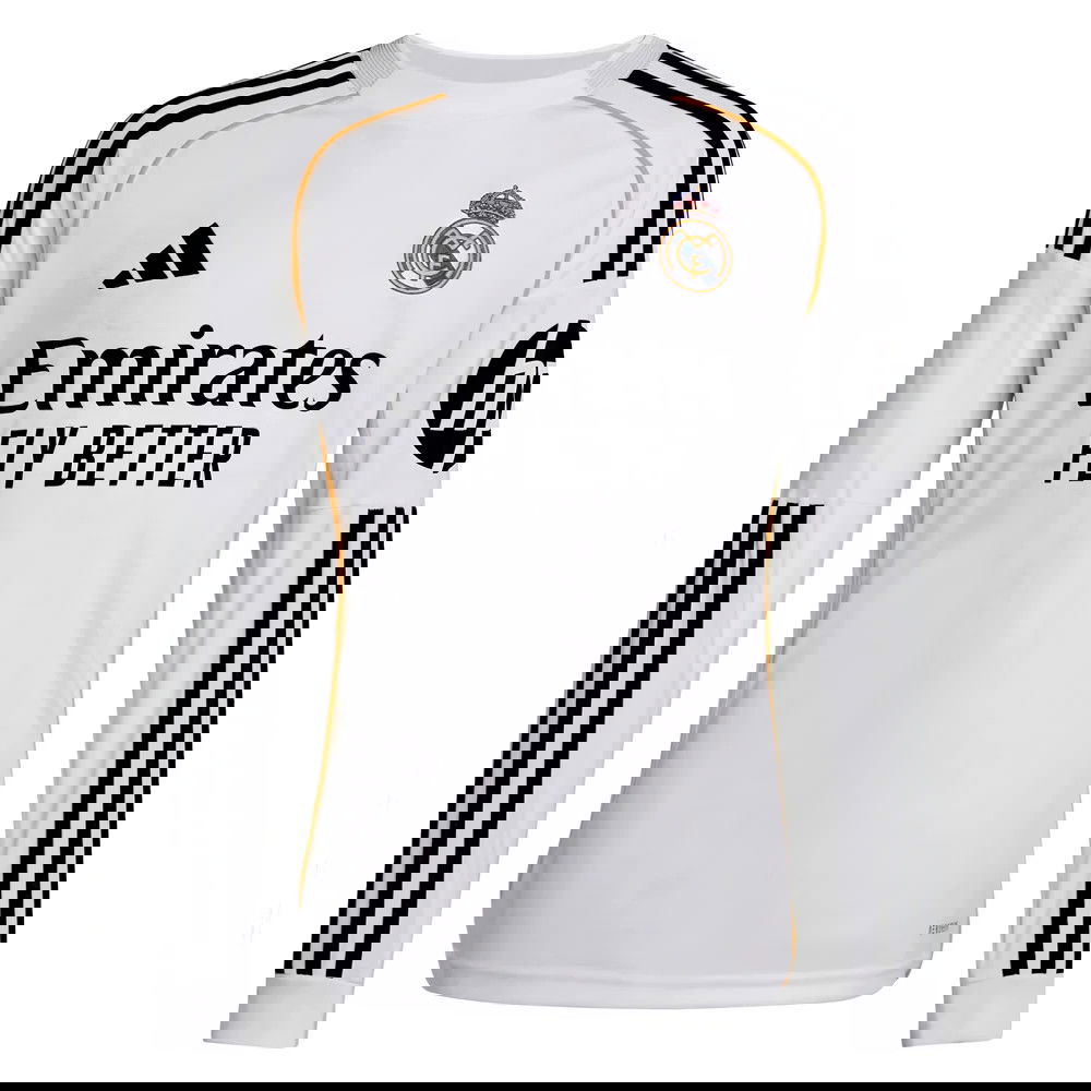 Real Madrid  Shirt Home – 2025-2026 – Long Sleeve